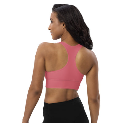Best Sports Bra - vision longline premium sports bra pink - shefit bra