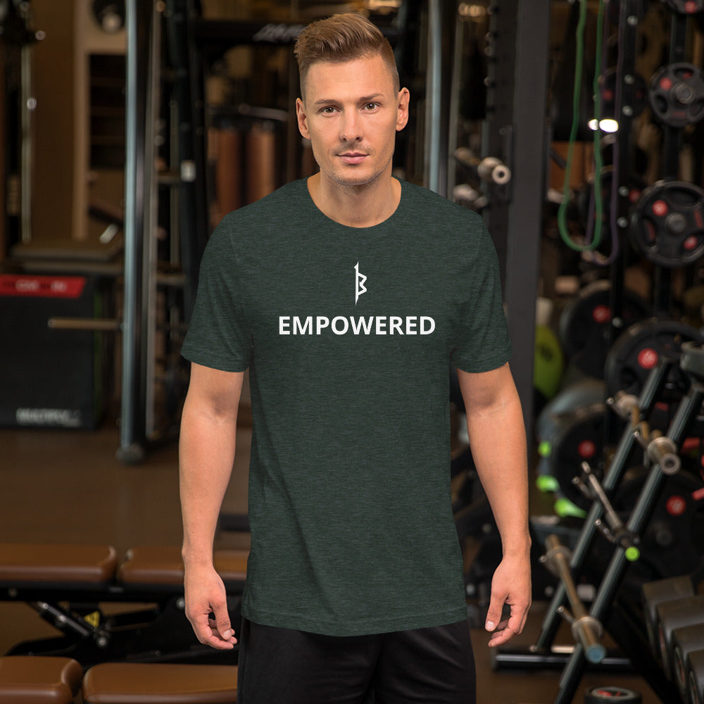 Empowered Short-Sleeve T-Shirt – Men's high-performance gym tee with moisture-wicking fabric for endurance training.